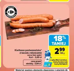 Carrefour Kiełbasa podwawelska Nasza Wędzarnia oferta