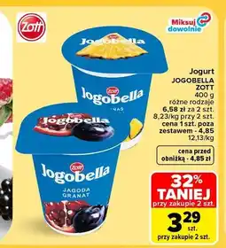 Carrefour Jogurt truskawkowy Jogobella Zott oferta