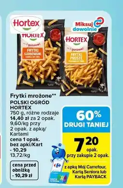 Carrefour Frytki mrożone karbowane Polski Ogród Hortex oferta