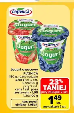Carrefour Jogurt truskawkowy Piątnica oferta