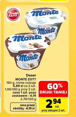 Carrefour Deser Monte White Zott oferta
