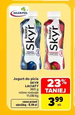 Carrefour Jogurt do picia Skyr Łaciate jagodowy oferta