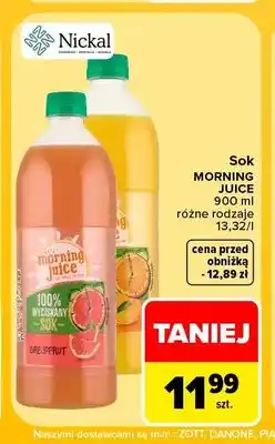 Carrefour Sok grejpfrutowy Morning Juice oferta