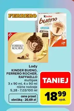 Carrefour Lody Kinder Bueno White multipak oferta