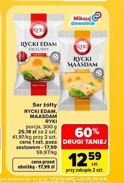 Carrefour Ser żółty Rycki Maasdam oferta
