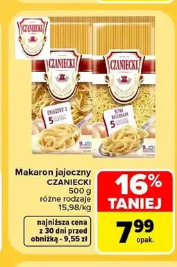 Carrefour Makaron jajeczny Gniazdka Czaniecki oferta