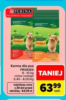 Carrefour Karma dla psa Purina Friskies Active oferta