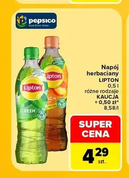 Carrefour Napój herbaciany Lipton Green Tea oferta