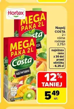 Carrefour Napój Costa czarna porzeczka oferta