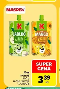 Carrefour Mus Kubuś jabłko oferta