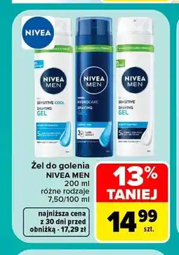 Carrefour Żel do golenia Nivea Men Sensitive Cool oferta