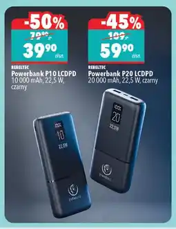 Biedronka Powerbank Rebeltec P20 Lcdpd 20 000mAh czarny oferta
