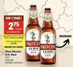Delikatesy Centrum Piwo Okocim O.K. Beer oferta