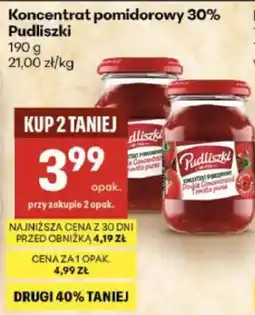 Delikatesy Centrum Koncentrat pomidorowy 30% Pudliszki oferta