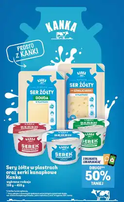Delikatesy Centrum Sery żółte w plastrach oraz serki kanapkowe Kanka oferta