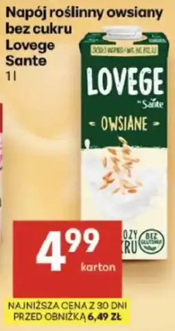 Delikatesy Centrum Napój roślinny owsiany bez cukru Lovege Sante oferta