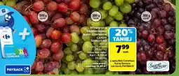 Carrefour Winogrona bezpestkowe białe, czerwone CANDY SANLUCAR oferta