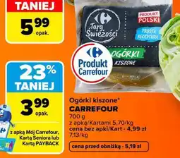 Carrefour Ogórki kiszone Carrefour oferta