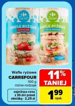 Carrefour Wafle ryzowe Carrefour oferta