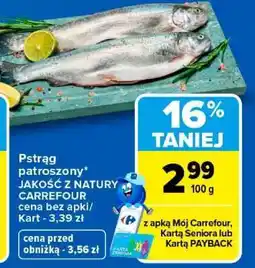 Carrefour Pstrąg patroszony oferta