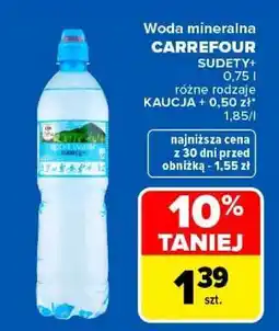 Carrefour Woda mineralna Carrefour SUDETY+ oferta
