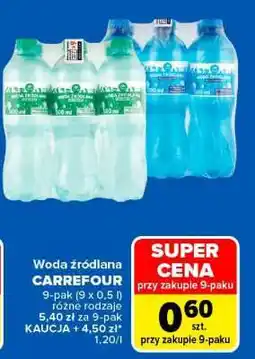 Carrefour Woda źródlana CARREFOUR oferta