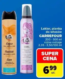 Carrefour Lakier, pianka do włosów CARREFOUR oferta