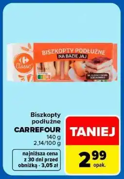 Carrefour Biszkopty podłużne CARREFOUR oferta