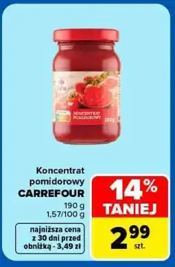 Carrefour Koncentrat pomidorowy Carrefour oferta