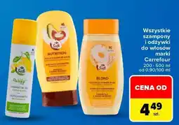 Carrefour Wszystkie szampony i odżywki do włosów marki Carrefour oferta