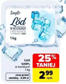 Carrefour Lód SIMPL w kostkach 1 kg oferta