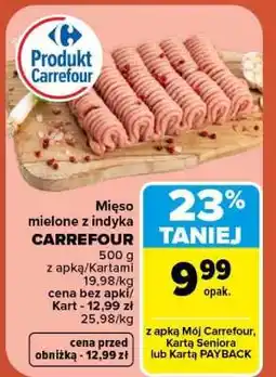 Carrefour Mięso mielone z indyka CARREFOUR oferta
