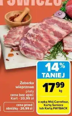 Carrefour Žeberka wieprzowe platy oferta