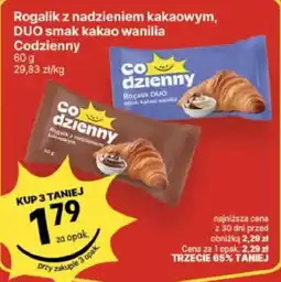 Delikatesy Centrum Rogalik z nadzieniem kakaowym Duo smak kakao wanilia Codzienny oferta