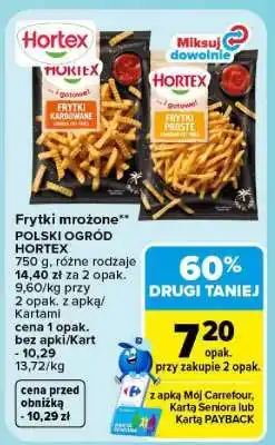 Carrefour HORTEX Frytki mrożone oferta