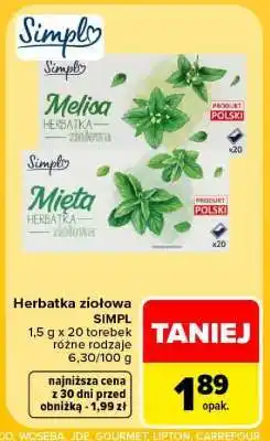 Carrefour Herbatka ziołowa oferta