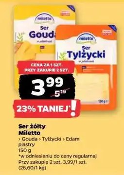 Netto Ser żółty Miletto oferta