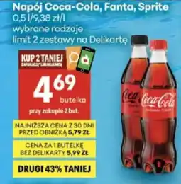Delikatesy Centrum Napój Coca-Cola, Fanta, Sprite oferta