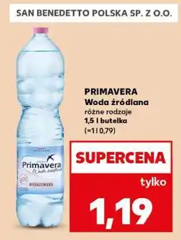 Kaufland PRIMAVERA Woda źródlana oferta