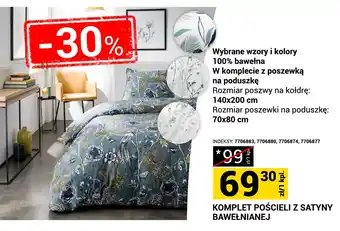 KOMPLET POŚCIELI Z SATYNĄ BAWELNIANĄ