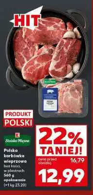 Kaufland Polska karkówka wieprzowa bez kości, w plastrach 560 g opakowanie (~1 kg 23,20) oferta
