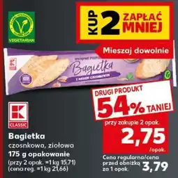 Kaufland Bagietka czosnkowa, ziołowa oferta