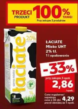 Kaufland ŁACIATE Mleko UHT 2 % tl oferta