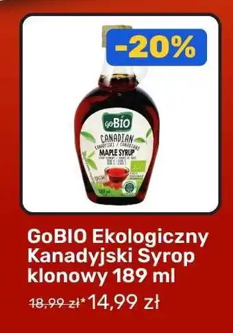 GoBIO Ekologiczny Kanadyjski Syrop klonowy 189 ml