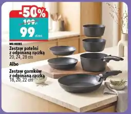 Biedronka Zestaw patelni z odpinaną rączką oferta