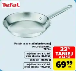 Carrefour Patelnia ze stali nierdzewnej PROFESSIONAL TEFAL oferta