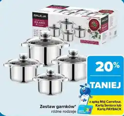 Carrefour Zestaw garnków Milano oferta