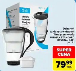 Carrefour Dzbanek szklany z wkładem filtrującym wodę UNIMAX STANDARD CRYSTAL DAFI oferta