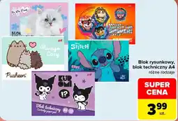 Carrefour Blok rysunkowy, blok techniczny A4 oferta