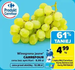 Carrefour Winogrona jasne oferta